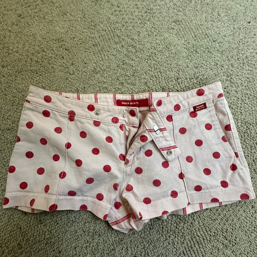 Miss Sixty - Hot Shorts | Pink & Red, Stripes & Polka dots | Size: 27